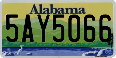 AL license plate 5AY5066