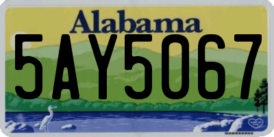 AL license plate 5AY5067