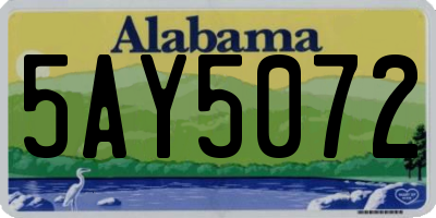 AL license plate 5AY5072