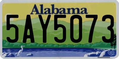 AL license plate 5AY5073