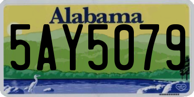 AL license plate 5AY5079