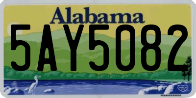 AL license plate 5AY5082
