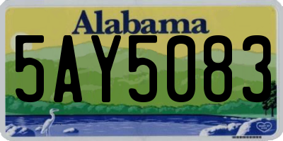 AL license plate 5AY5083