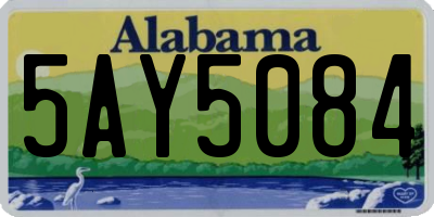 AL license plate 5AY5084