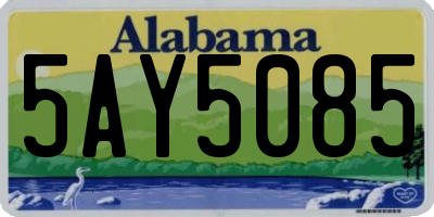 AL license plate 5AY5085