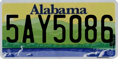 AL license plate 5AY5086