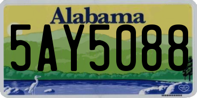 AL license plate 5AY5088