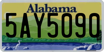 AL license plate 5AY5090