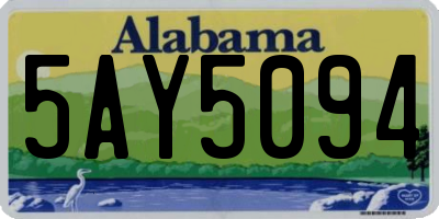 AL license plate 5AY5094