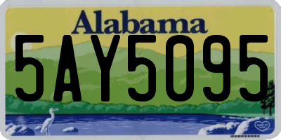 AL license plate 5AY5095