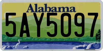 AL license plate 5AY5097