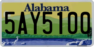 AL license plate 5AY5100