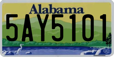 AL license plate 5AY5101