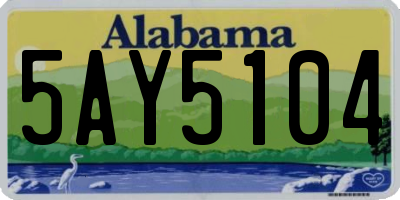 AL license plate 5AY5104