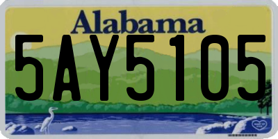 AL license plate 5AY5105