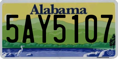 AL license plate 5AY5107