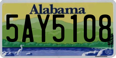 AL license plate 5AY5108