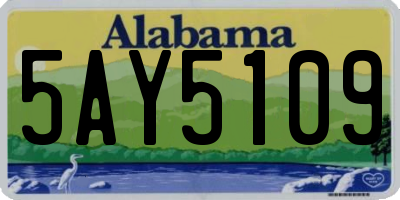 AL license plate 5AY5109