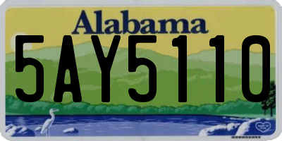 AL license plate 5AY5110