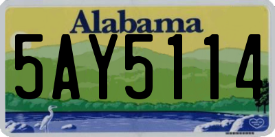 AL license plate 5AY5114