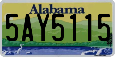 AL license plate 5AY5115