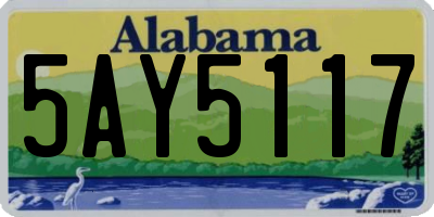 AL license plate 5AY5117