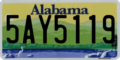 AL license plate 5AY5119