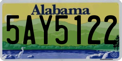 AL license plate 5AY5122