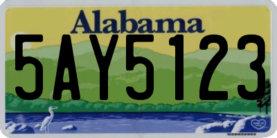 AL license plate 5AY5123