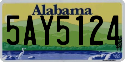 AL license plate 5AY5124