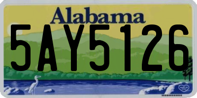 AL license plate 5AY5126
