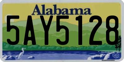 AL license plate 5AY5128