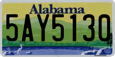AL license plate 5AY5130