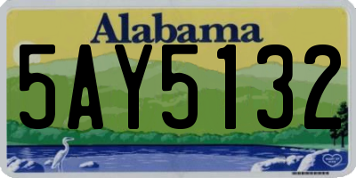 AL license plate 5AY5132