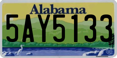 AL license plate 5AY5133