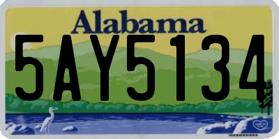 AL license plate 5AY5134