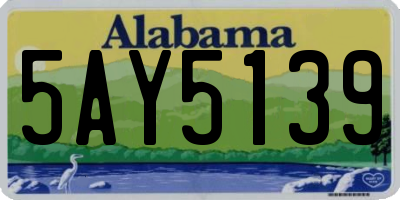 AL license plate 5AY5139