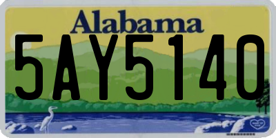 AL license plate 5AY5140