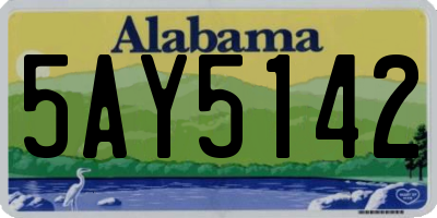 AL license plate 5AY5142