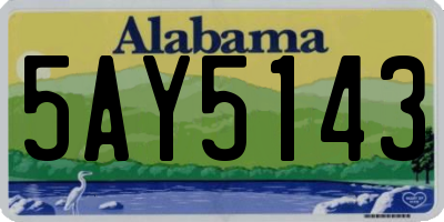 AL license plate 5AY5143
