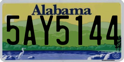 AL license plate 5AY5144