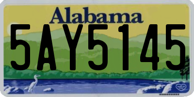 AL license plate 5AY5145