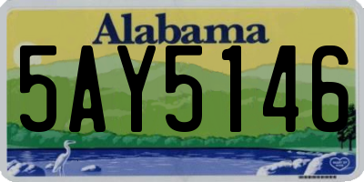 AL license plate 5AY5146
