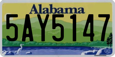 AL license plate 5AY5147