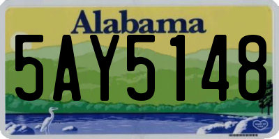 AL license plate 5AY5148
