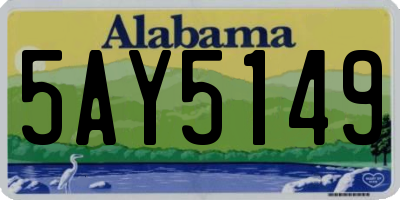 AL license plate 5AY5149