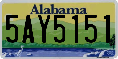 AL license plate 5AY5151