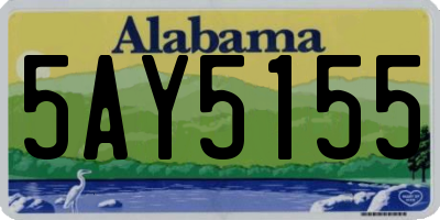 AL license plate 5AY5155