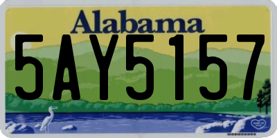 AL license plate 5AY5157