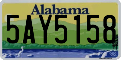 AL license plate 5AY5158